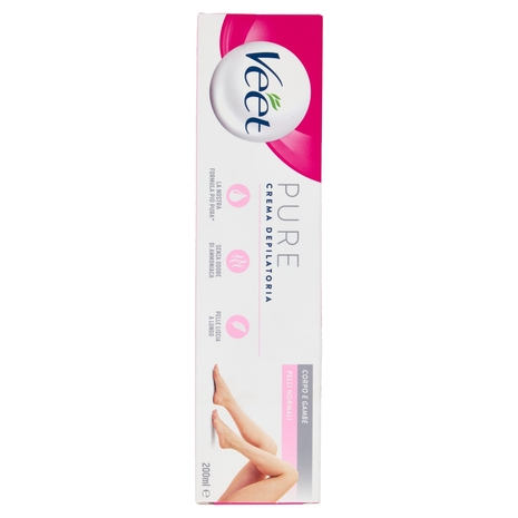 Veet Crema Depilatoria Corpo e Gambe Pure Pelli Normali 200 ml
